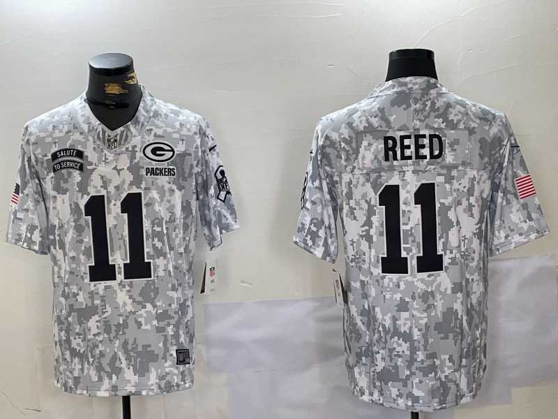 Men%27s Green Bay Packers #11 Jayden Reed Arctic Camo 2024 FUSE Salute to Service Limited Stitched Jersey Dzhi->green bay packers->NFL Jersey